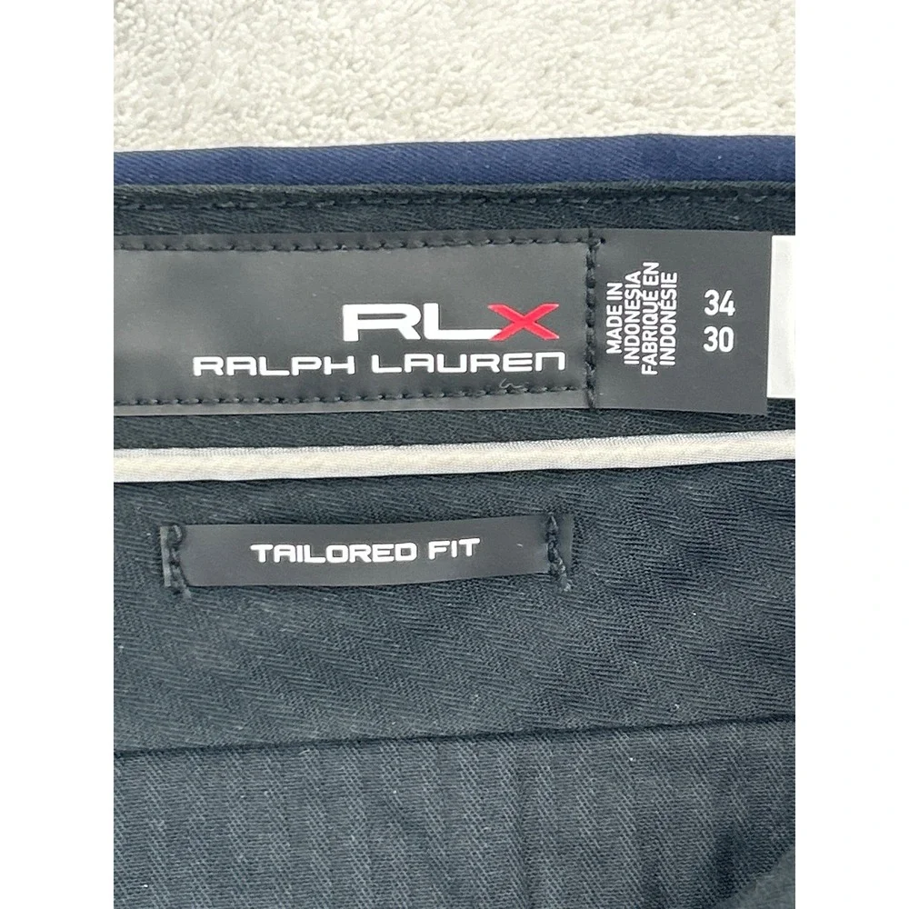 RLX Ralph Lauren Golf‎ Pants Mens 34x30 Blue Tailored Fit Performance Trousers